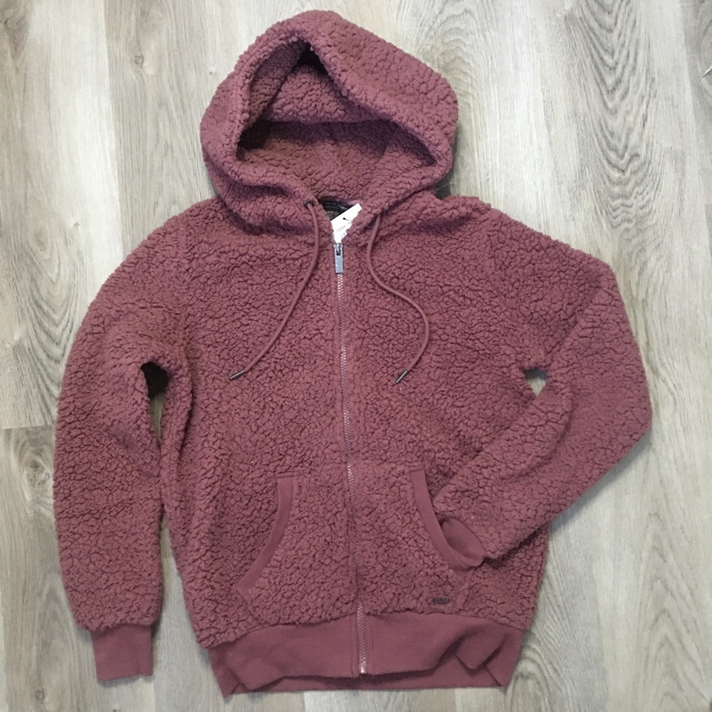 Plush zipper hoodie